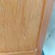 Commode vintage bois, galon blanc