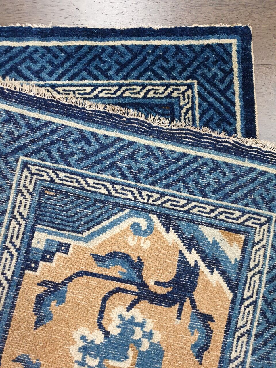Antique handmade chinese rug