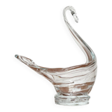 Vintage Glass Swan-Shaped Vase