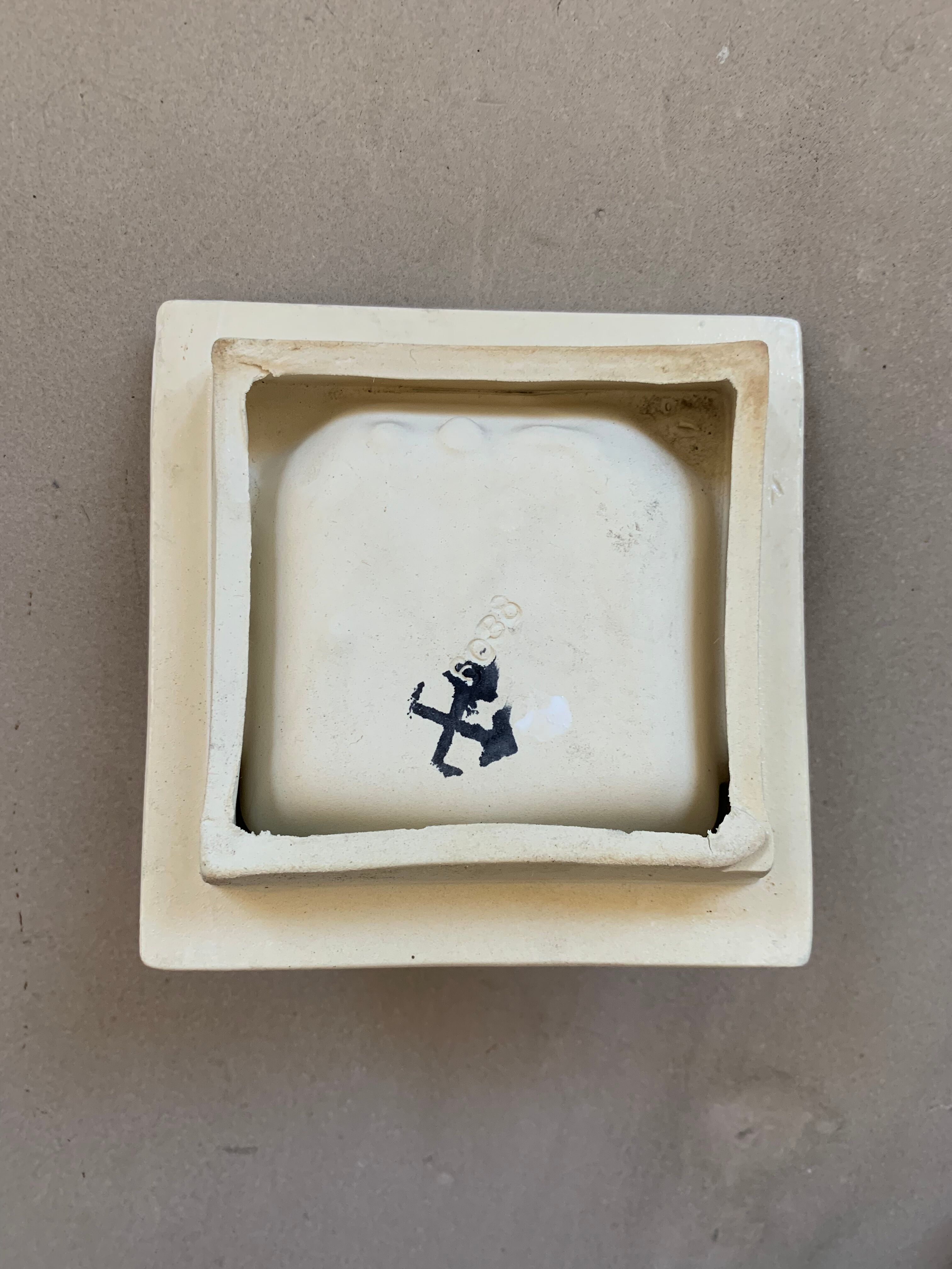 Antique ceramic wall soap holder