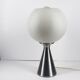 Space Age Lamp Erco in Opaline Glass and Brushed Metal, Germany 1974