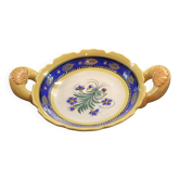 Grand bol à fruits vintage Henriot Quimper avec poignées