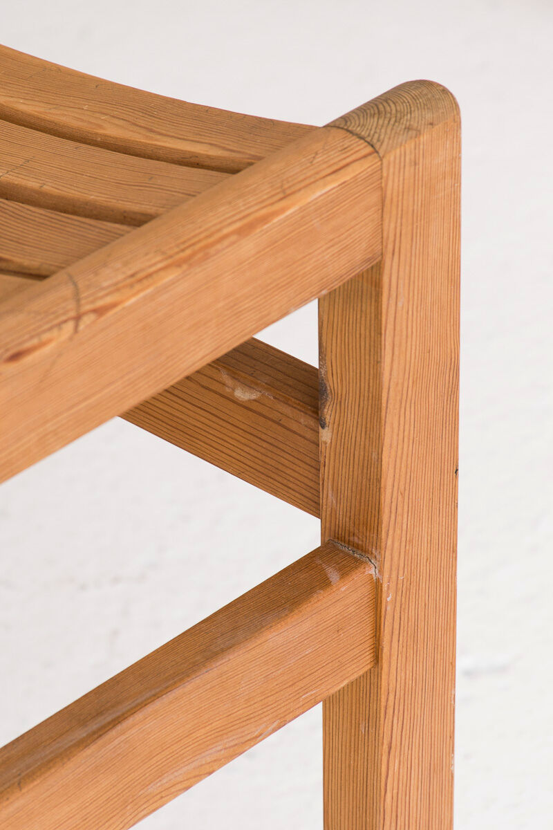 4 pine dining chairs