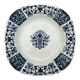 Blue square dish or Gien blue ibis