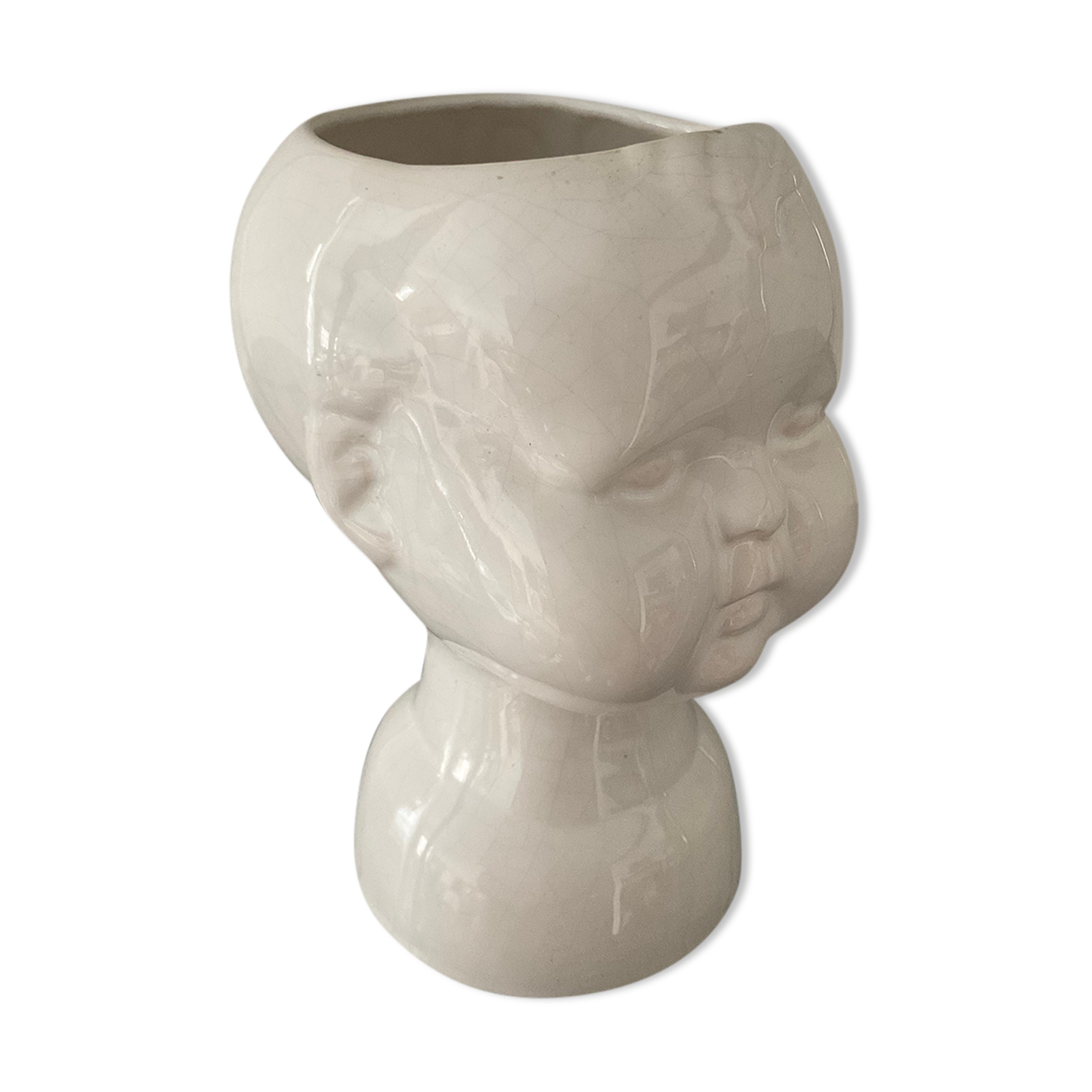 Vintage Cherubin porcelain vase