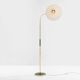 Maison Lunel lampadaire diabolo laiton canon de fusil vers 1950