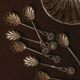 Set of six Portuguese sterling silver teaspoons with r decoration