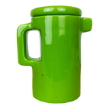 Green ceramic teapot 50s vintage