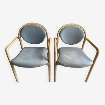 Pair of vintage Tonon armchair chairs