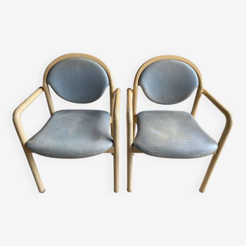 Paire de chaise fauteuil vintage tonon