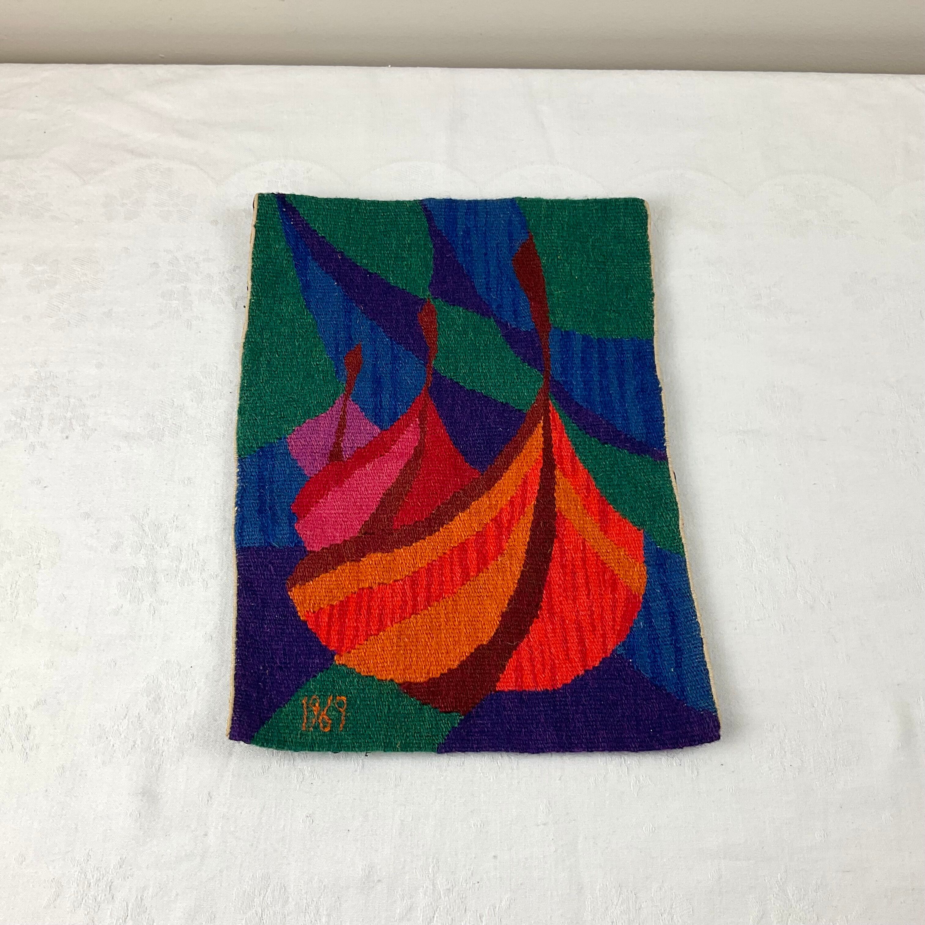 Small wall hanging vintage sixties 69