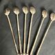 Cambodia, six silver cocktail spoons circa 1900