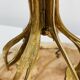 3-armed candlestick, brass flower bouquet