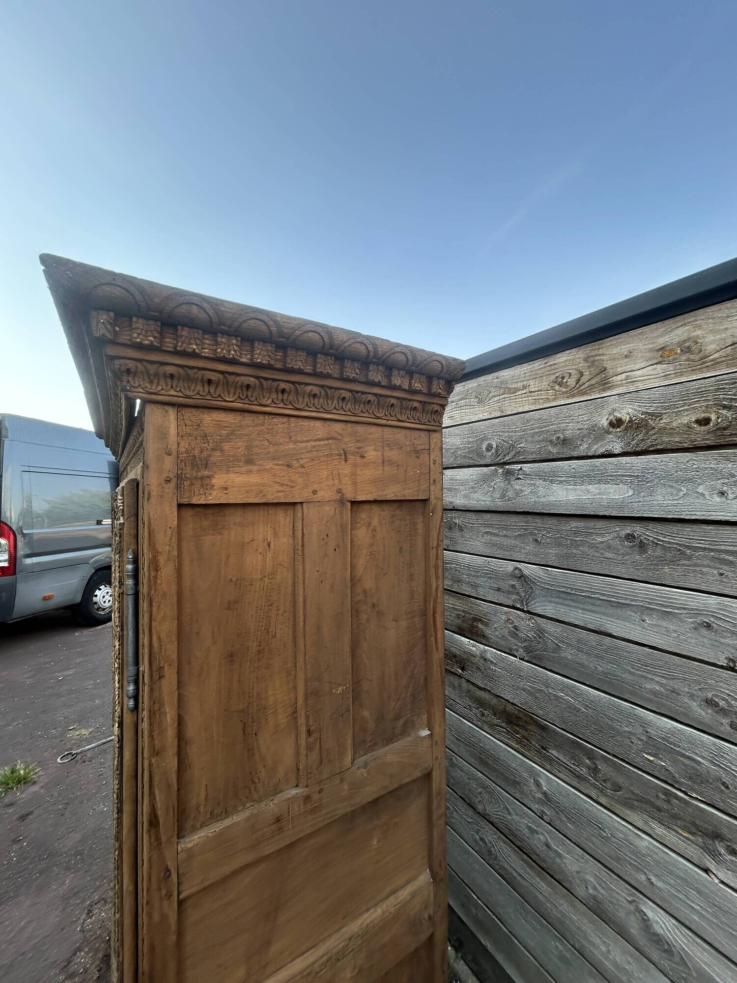 Louis XIV Style wardrobe, two doors, in oak