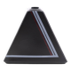 Black pyramid vase in Virebent porcelain, 1980s