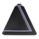 Black pyramid vase in Virebent porcelain, 1980s
