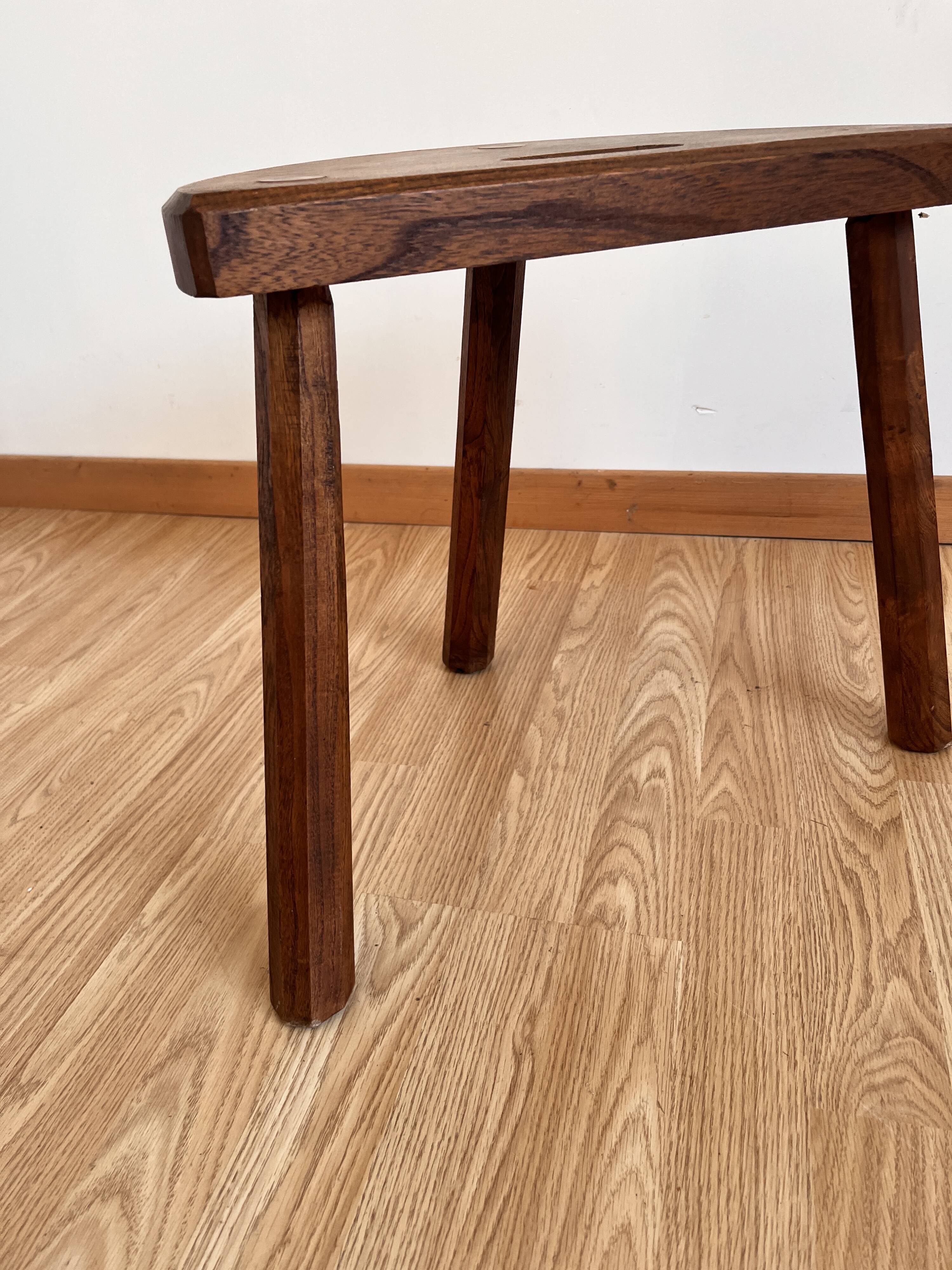 Wooden tripod stool
