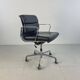 Eames ICF for Herman Miller black leather Soft Pad height adjustable Group chair