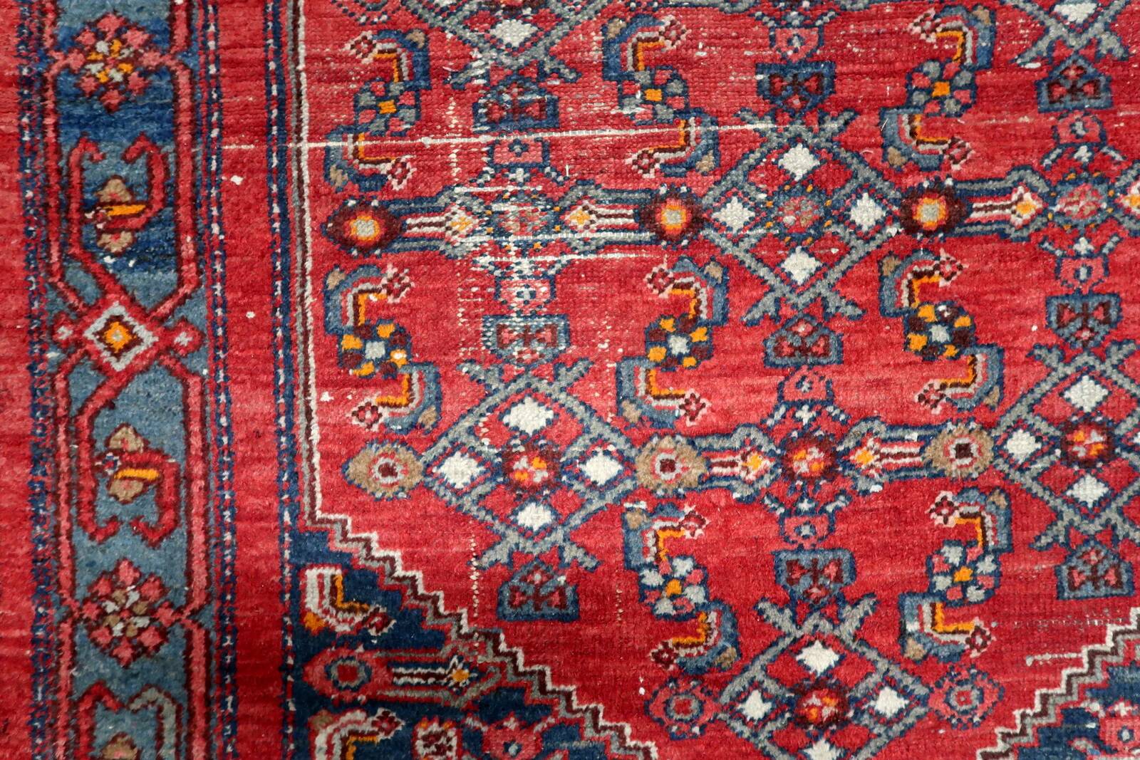 Antique Persian Hamadan handmade rug 129 x 203 cm 1920s - 1C1224