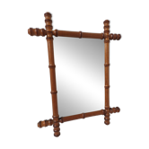 miroir bambou, vintage, 45 par 56cm