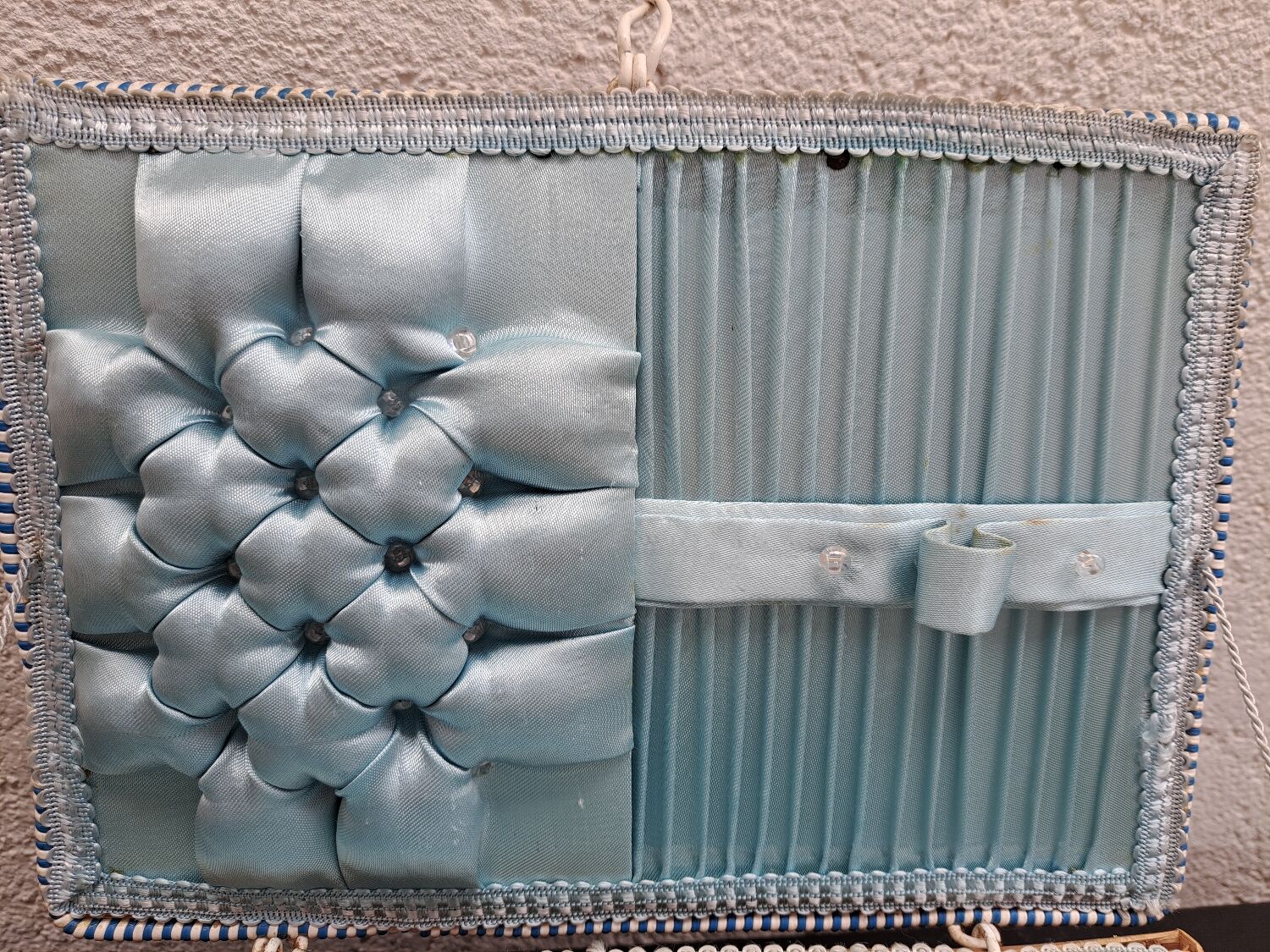 Wicker sewing box