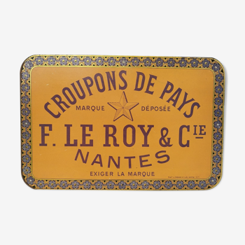 Tôle publicitaire lithographiée Croupons de Nantes