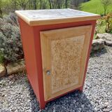 Mado sideboard in wood, marble and copper, restored