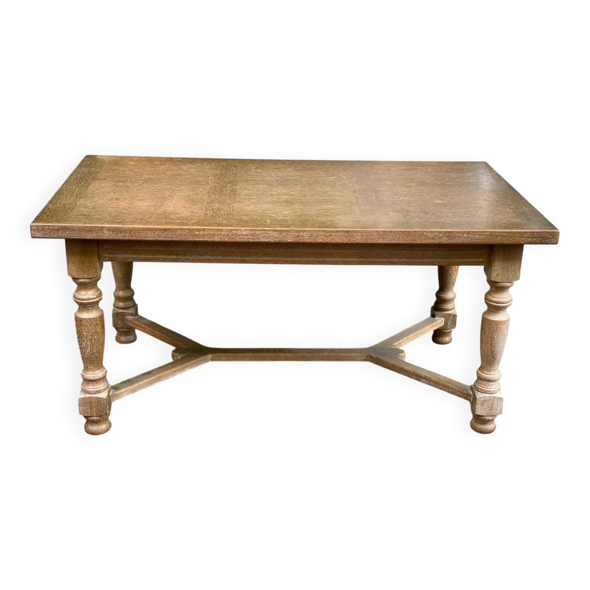 Table à manger de ferme extensible renaissance espagnol patinée 10 places