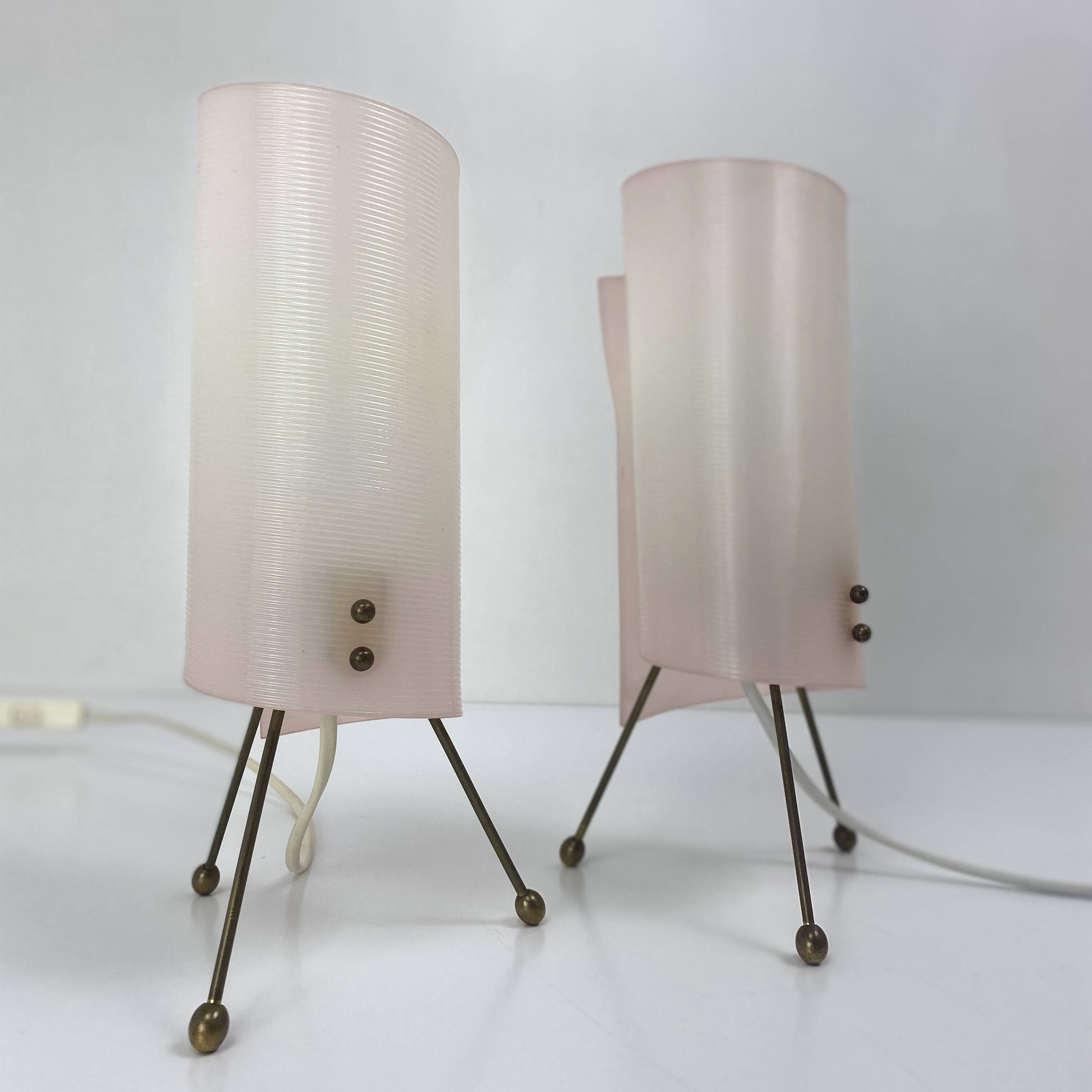 Pair of vintage tripod lamps, 1960s