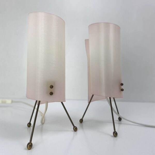 Paire de lampes tripodes vintage, 1960s