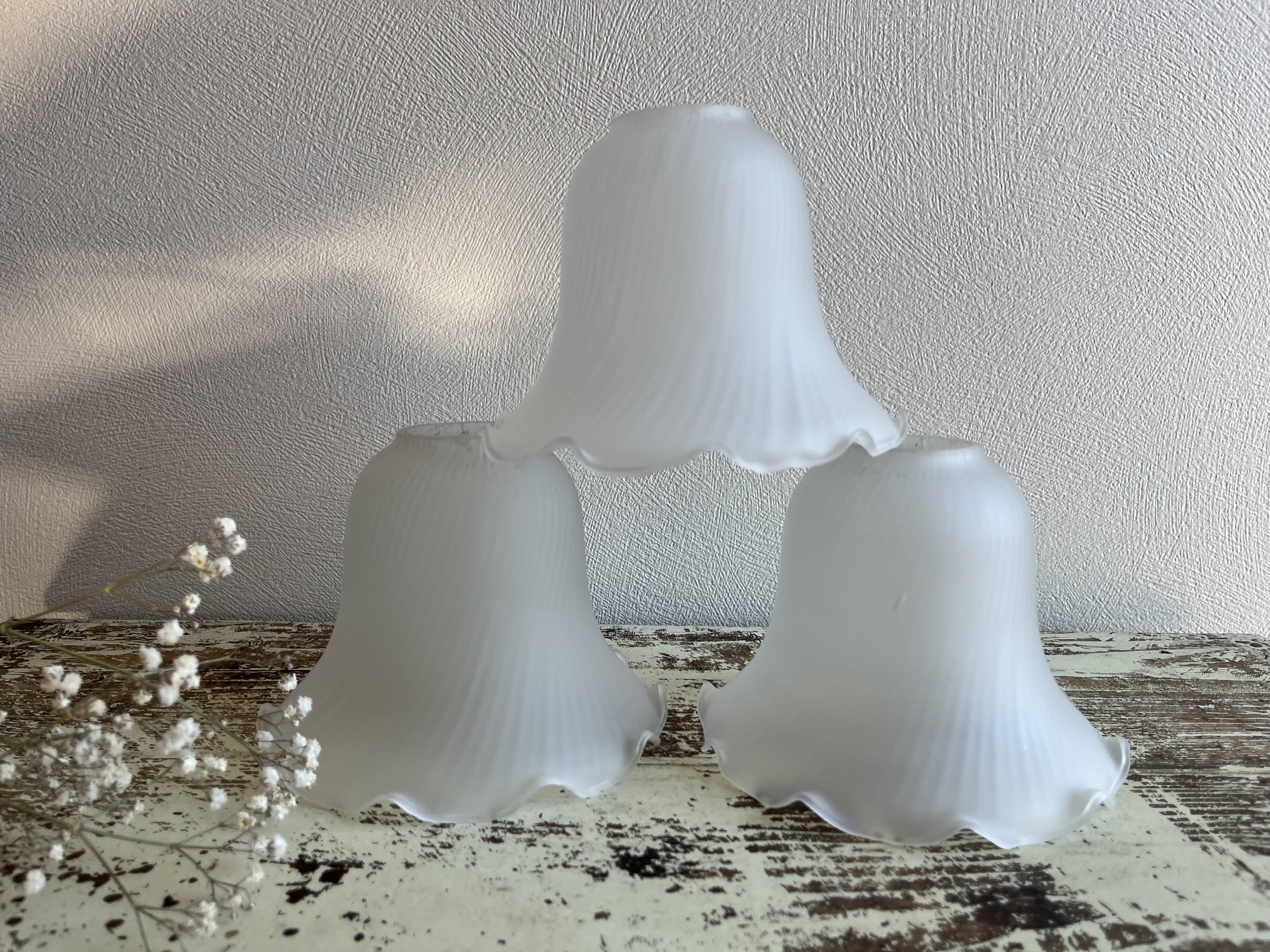 Old glass tulip globes