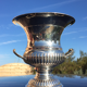Refresher, silver metal champagne bucket, Medici vase shape