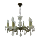 Glass stamp chandelier cut 6 lights