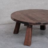 Brutalist oak mid-century dutch coffee table