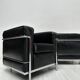 Fauteuils LC2 vintage des années 90 par Le Corbusier et Charlotte Perriand pour Cassina