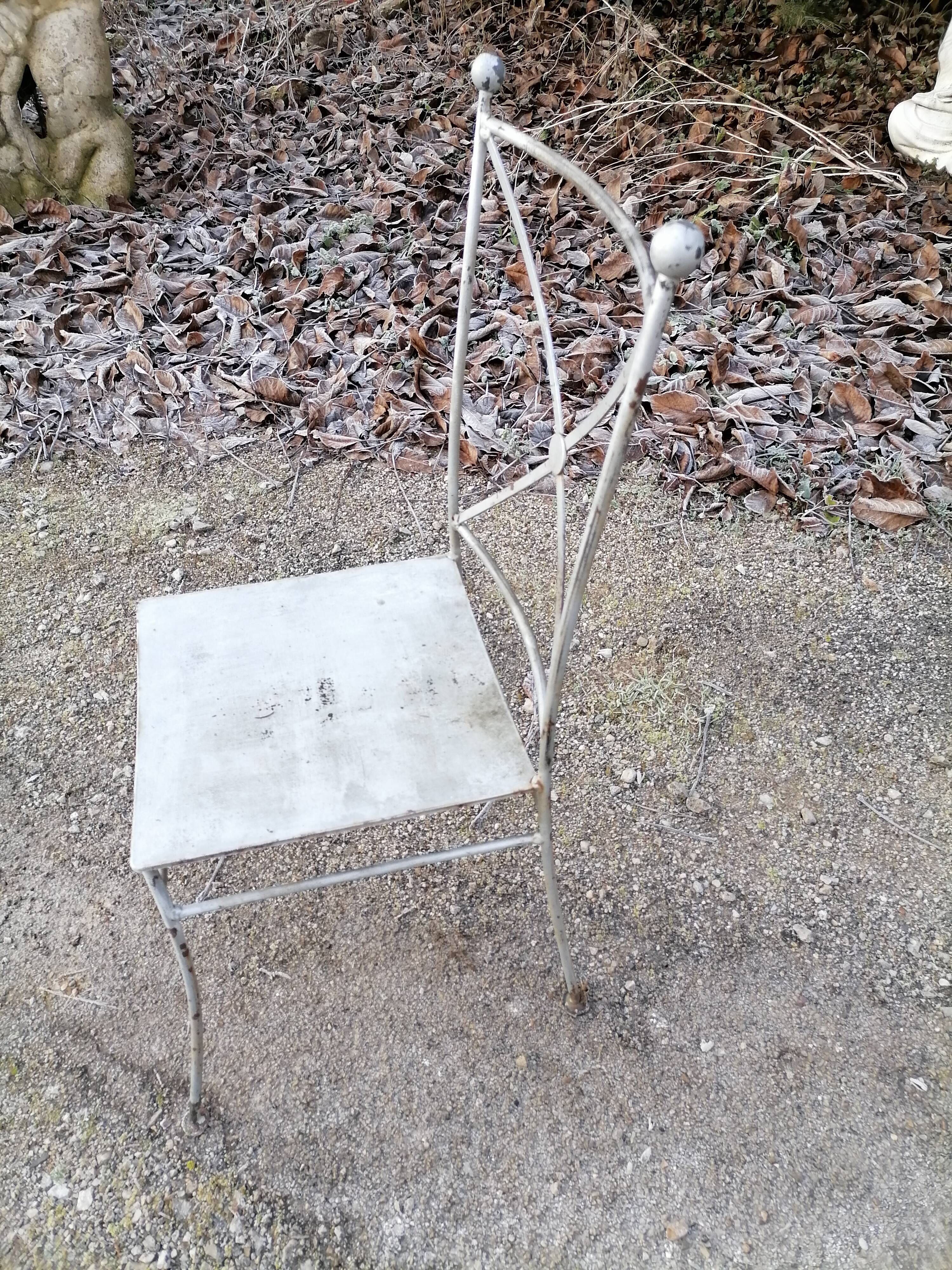Chaise de jardin fer forgé