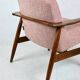 Pink Boucle GFM63 Lounge Chair by J. Kedziorek, 1970s