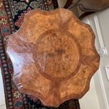 Marquetry pedestal table from the end of the 19th century