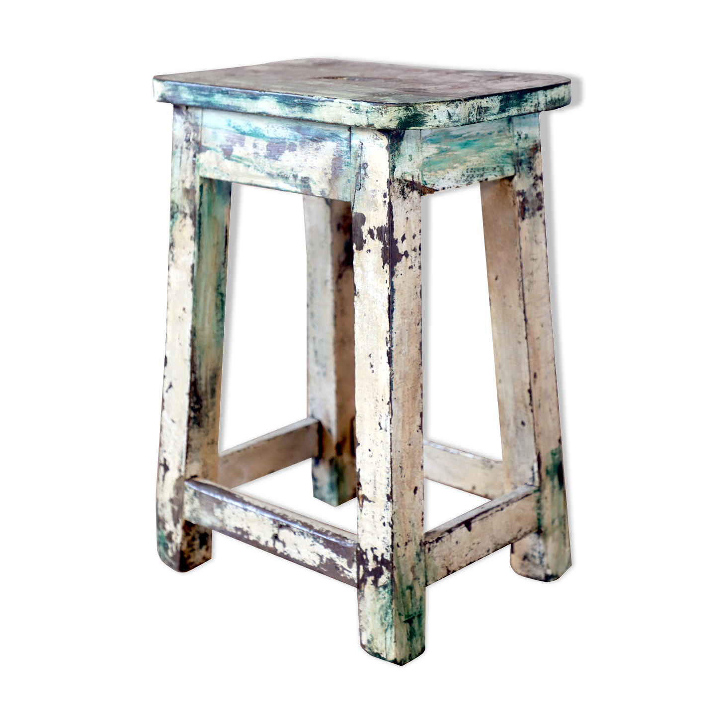 Old Burmese teak workshop stool