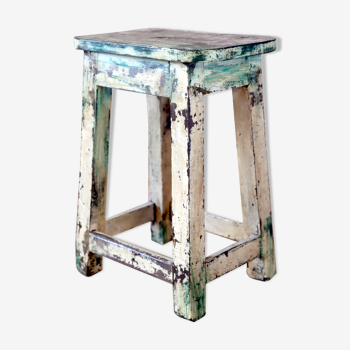 Old Burmese teak workshop stool