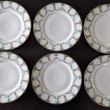 Raynaud in Limoges Series 6 porcelain flat plates, Festivities model