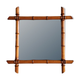 Square mirror made of wood imitation bamboo
