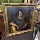 Oil painting portrait on canvas from the 19th century.