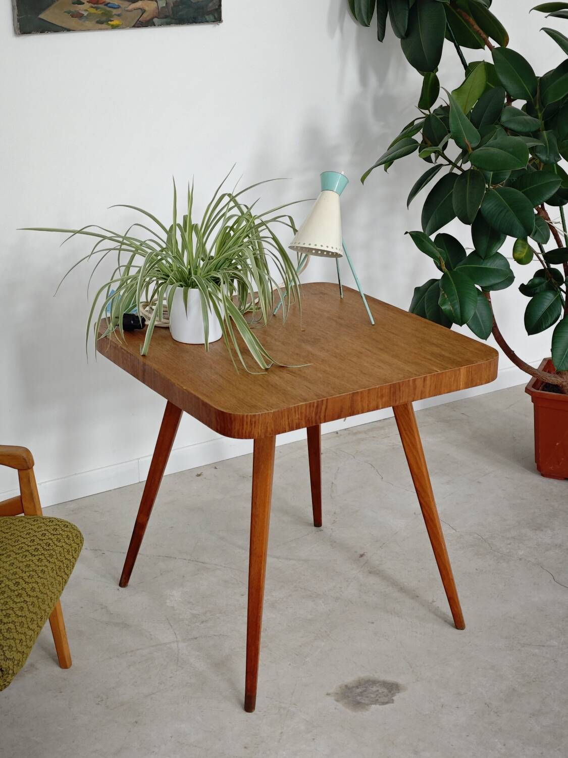 Cesky Nabytek wooden side table, former Czechoslovakia 1960