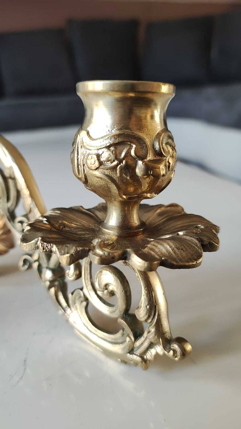 Wall light/Piano with 2 lights. Louis XVI style. In gilded bronze