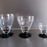 Service of 31 art deco glasses