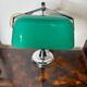 Desk lamp, notary, banker, green opaline, art deco 1930