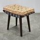 TON Mid-Century Beech Stool with Original Cushion, Czechoslovakia, circa 19