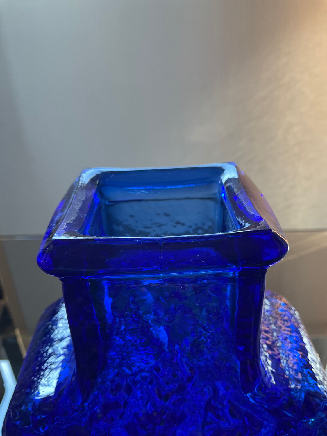 Cobalt blue vase by Lars Hellsten Sweden 1960s