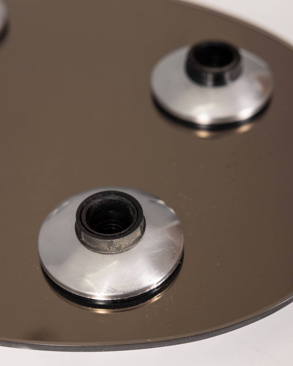 Applique plafonnier vintage années 60 en verre 4 lumieres design italien